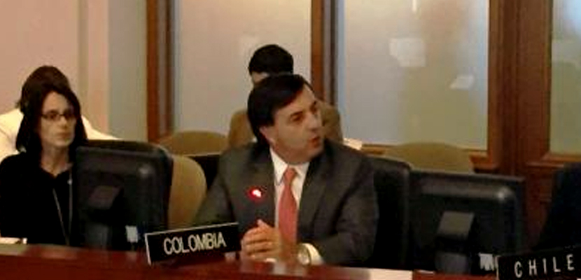 Registrador Nacional intervino ante el Consejo Permanente de la OEA: expuso avances en proceso de mejoramiento al sistema electoral en Colombia.