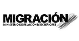 Logotipo, imagen de la entididad que apoya al Sistema de Capacitación Electoral SICE - Migración Ministerio de Relaciones Exteriores
